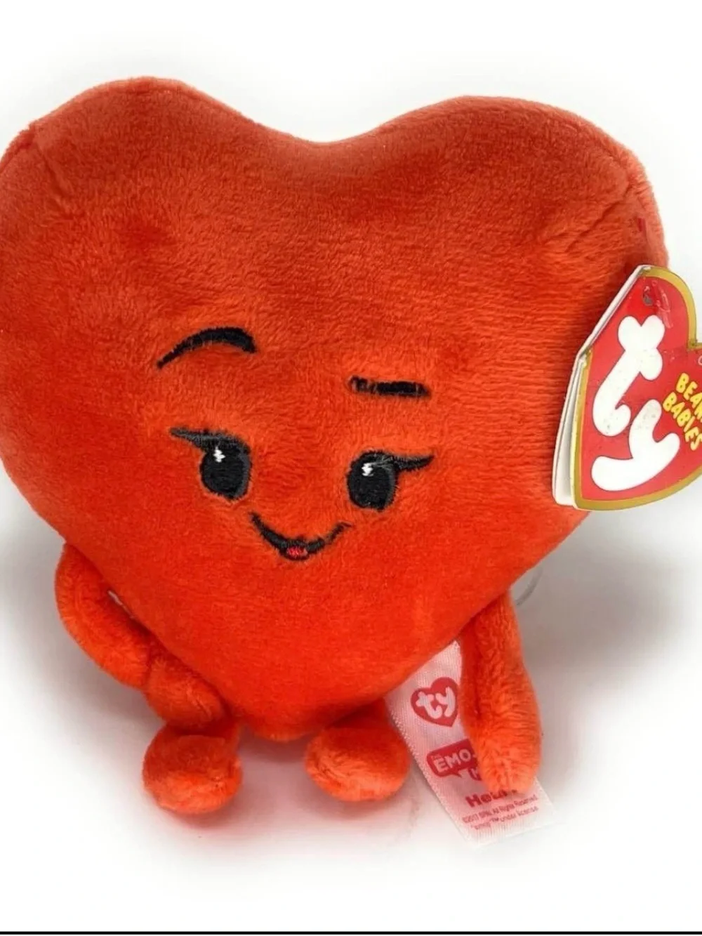 Lot of 6 Ty Beanie Babies The Emoji Movie “Heart” Red Plush 42299 w/ Tags